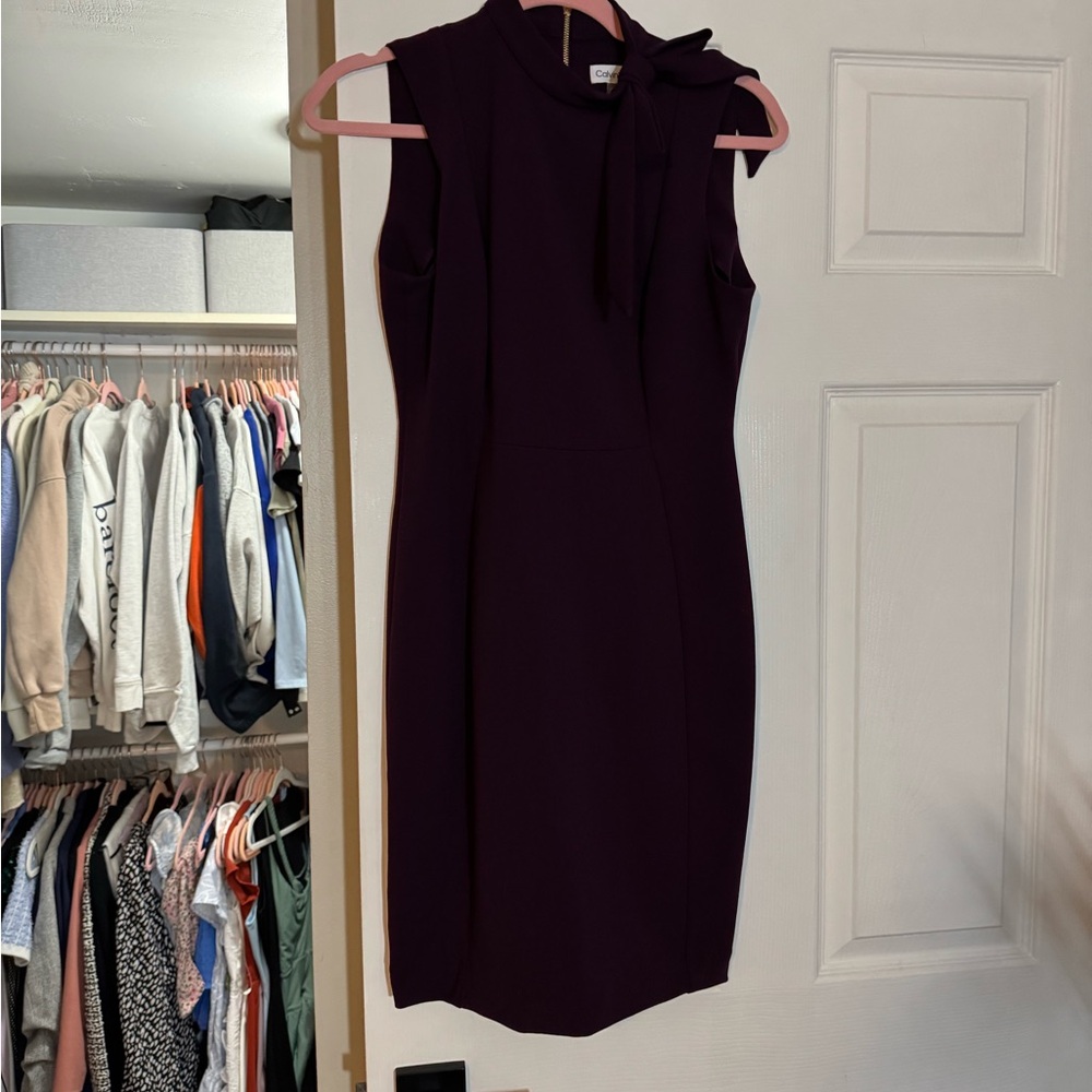 Calvin Klein Deep Purple Midi Dress